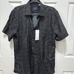 NWT Silver Stone Paisley Collection Men's XL Button Up Black Shirt $129